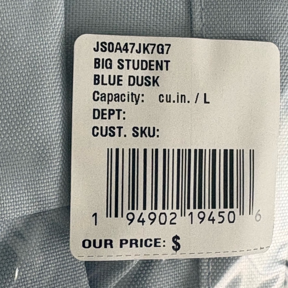 JanSport Backpack Blue (NEW) - Picture 6 of 13